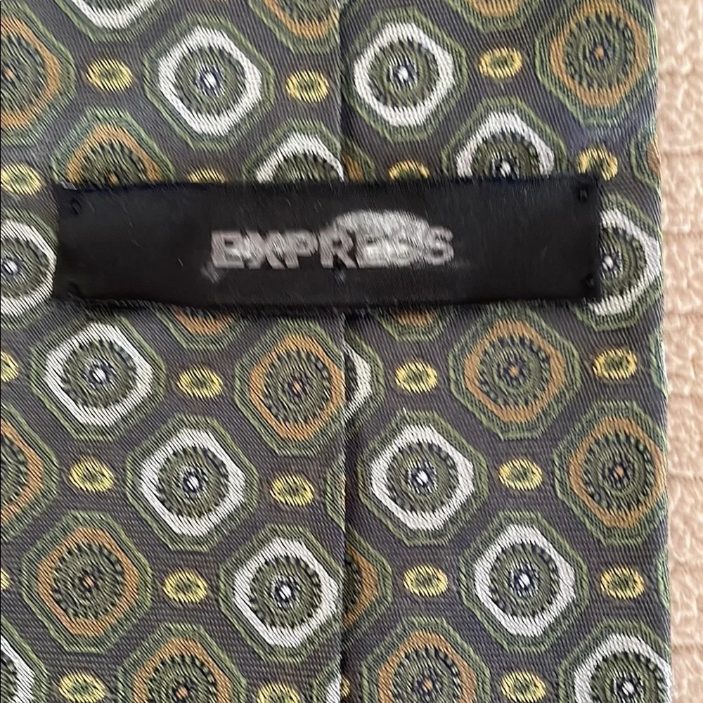 Express Geometric Silk Tie